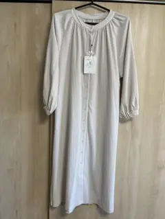 （新品　タグ付き✨）カット楊柳　3WAY アイボリーワンピース