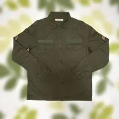 コンファーム　ミリタリーシャツ　カーキ　ジャケット　カジュアル　ワークシャツ　L