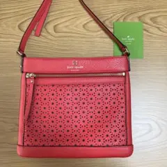 kate spade パッチワークショルダーバッグ 斜め掛け レザー レッド 赤