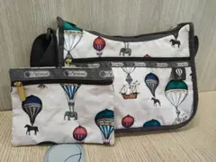 風間ゆみえ×LeSportsac ショルダーバッグ ポーチ付 2点セット
