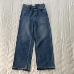 MOUSSY FRONT BUTTON WIDE DENIM 27