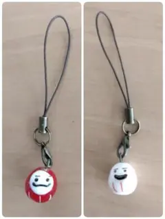 ガラス工房ストラップ(ペアだるまさん)