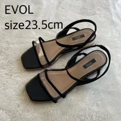 EVOL 透明ストラップサンダル 23.5cm