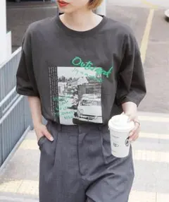 【美品】tiptop アソートフォトロゴBIGTシャツ