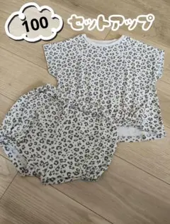 【100】ダルメシアン柄　セットアップ　コットン