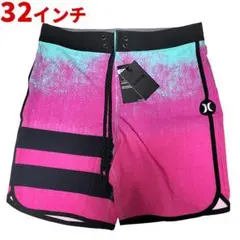Hurley 水着 ハーレー サーフパンツ Mサイズ 32インチ E緑ピンク