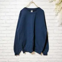 【美品】(M) GILDAN ギルダン プルオーバー トレーナー ネイビー
