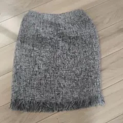 URBAN　RESEARCH　ツイード素材　フリンジスカート