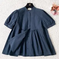 UNITED ARROWS C/N ピンタック ショートスリーブ ブラウス B