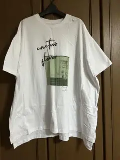 LUPILIENプリントビッグチュニックTシャツ　ホワイト