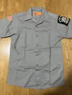 6日まで限定　PER-TEX 半袖ワークシャツ グレー S/S 古着