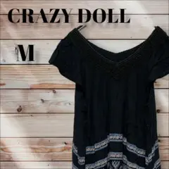 CRAZY DOLL レディース エスニック柄 ワンピース ネイビー系 Mサイズ