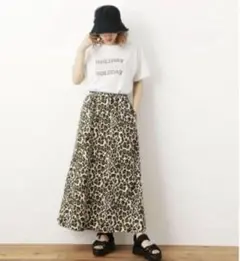RODEO CROWNS ヒョウ柄　レオパード リバーシブル　ロングスカート