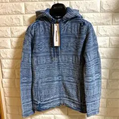 【新品】1PIU1UGUALE3 RELAX/インディゴ オルテガ柄 パーカーM