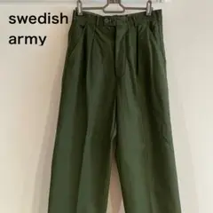 【レア】スウェーデン軍 ユーティリティパンツ トラウザー スラックス 軍物 古着