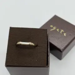 【新品】agete アガット K10 ゴールドリング シェル 白蝶貝 11号