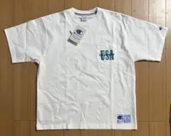 Champion USA刺繍 Tシャツ Lサイズ ホワイト