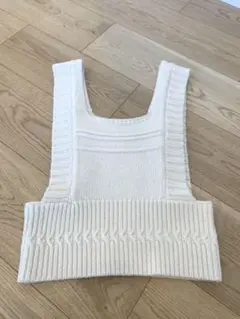 即完売☆Etre Tokyoニットベスト☆ホワイト