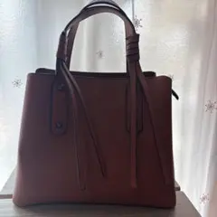 キャメル バッグ ファスナー付き