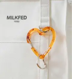 MILKFED. ミルクフェド　ハート型カラビナ べっこう柄　キーホルダー