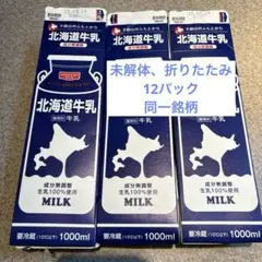 牛乳パック　未解体　折りたたみ　12パック
