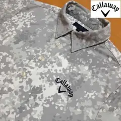 キャロウェイ ゴルフウェア 半袖ポロシャツ Mサイズ 総柄