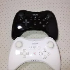 wiiu プロコン　白黒　2個セット