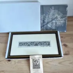 版画 えもときよひこ 5ひきのふくろう　2点