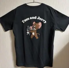 【L】トムとジェリー 刺繍 半袖Tシャツ/ダークグレー