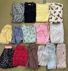 女の子まとめ売り　120 130 ワンピース　スカート　ボトムス　15点セット