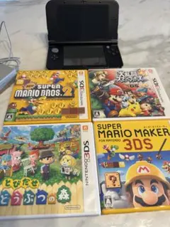 New 3DS LL ライムグリーン 本体 ソフト4点
