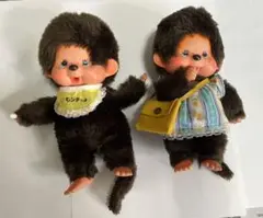 もんちっち ぬいぐるみ レアな椅子付き【年代物】モンチッチ　手作り服付 もんちっち ぬいぐるみ レアな椅子付き【年代物】モンチッチ