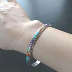 ☆インディアン ジュエリー ズニ ナバホ オパール インレイ ブレスレット