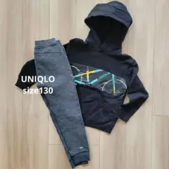 【セット売】黒パーカー　 ウルトラストレッチドライウェットパンツ　セット　130