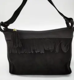 GUCCI ホーボー フリンジ フォーマル ショルダーバッグ ブラック 大容量