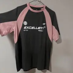 ユニフォームTシャツ、韓国風Tシャツ、グレーピンク