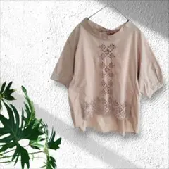 f223　メルベイユアッシュ/シャツ/ブラウス/半袖/プルオーバー/綿