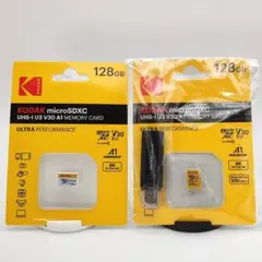 KODAK microSDXC 128GB UHS-I U3 V30 2枚セット