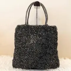 至極の逸品⭐️アンテプリマ フラワー ワイヤー ハンドバッグ ブラック レザー