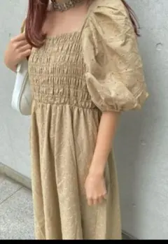moussy ワンピース　EYELET FLARE DRESS マウジー 半袖
