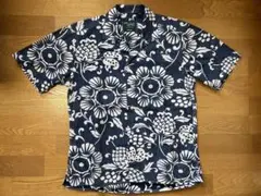 Kahala カハラ　アロハシャツ 半袖 ネイビー/ホワイト　グッドユーズド
