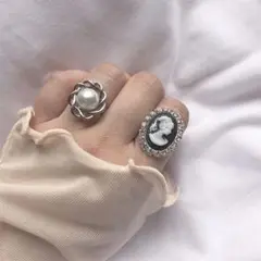 カメオビジューリング