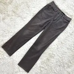 ミセスジーナ ブラウンスラックス 伸縮性 Mサイズストレート スリムフィット