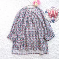 【極美品】Airpapel✕LIBERTY　長袖ブラウス　バンドカラー　ダヌナ