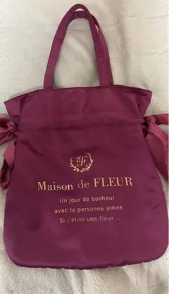Maison de FLEUR ダブルリボントートバッグ メゾンドフルール