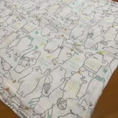 クマ柄 ガーゼケット