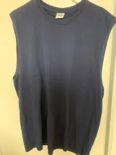 Jerzees XL ネイビー ノースリーブカットソーシャツ
