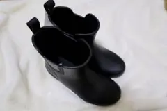 ママイクコMAMAIKUKO 黒 ショートレインブーツ
