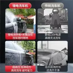 ✨高圧洗浄機 黒 ブラック 掃除 清掃 洗車 コードレス 充電式
