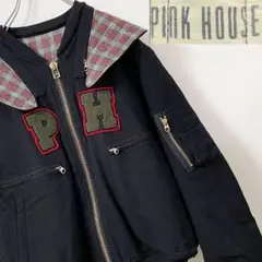 【レア】ピンクハウス・90s・MA-1・ウール・中綿キルティング・フードブルゾン